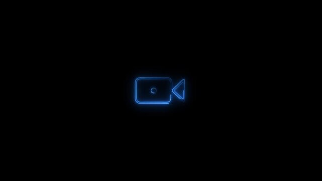 Minimal REC Recording Camera Animation with Video Production Interface. Digital Camera, Broadcast, Media Streaming, Screen Display and Web Icon in 4K