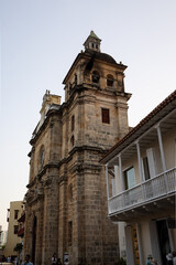 Fototapeta premium Iglesia de San Pedro Claver in the Walled City of Cartagena, Colombia
