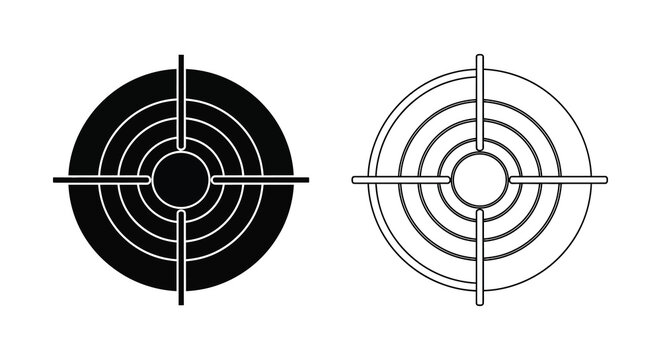 target crosshairs silhouette aim shoot gun scope
