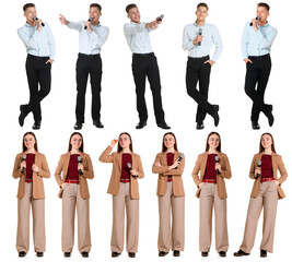 Obraz premium Host. Collection of portraits on white background