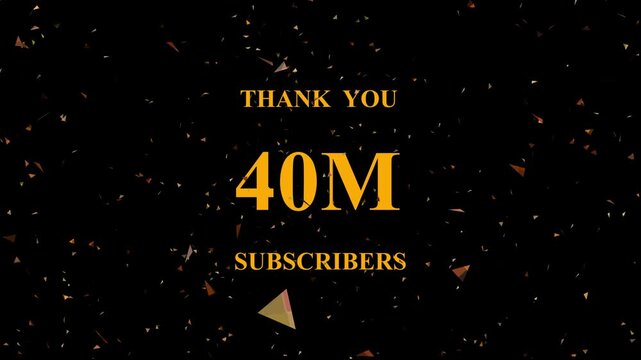 Celebratory diamond sparkle background showcasing milestone achievement forty million subscribers thank