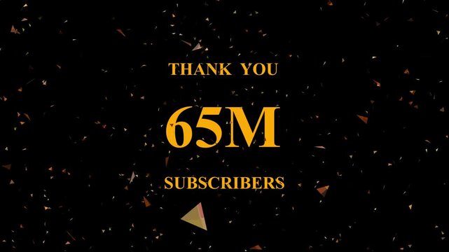 Celebratory diamond sparkle background showcasing milestone achievements with 65 million subscribers