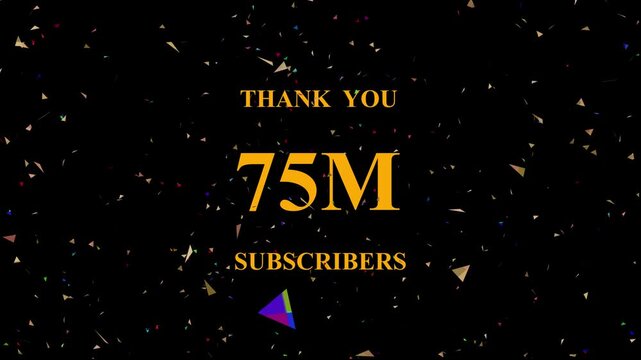 Celebratory confetti explosion background showcasing milestone achievement seven five million subscribers
