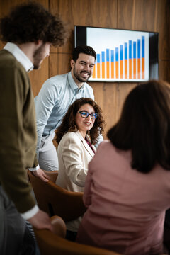 Business team collaborating during an office meeting