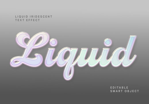 Liquid Iridescent Text Effect