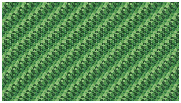Abstract geometric pattern of isometric cubes in various shades of green.