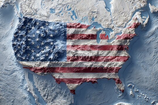 Visualizing geopolitical interests in the northern arctic region. Newsworthy image. Intricate arctic designs with nationalistic overlays and ocean currents. Press photo. Everyday life.