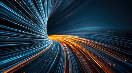 Fototapeta premium Dynamic light tunnel abstract background design