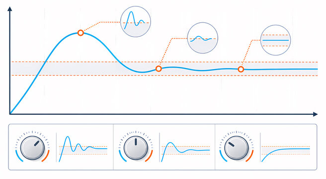 PID control overshoot settling illustration