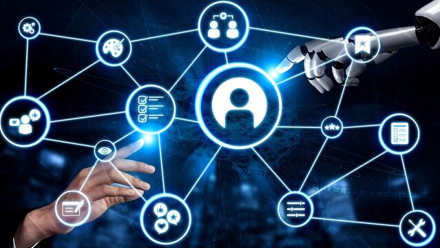 Personalization icons showing customization, user profile and experience design for personal service, customer journey and adaptive digital interaction. Funnel