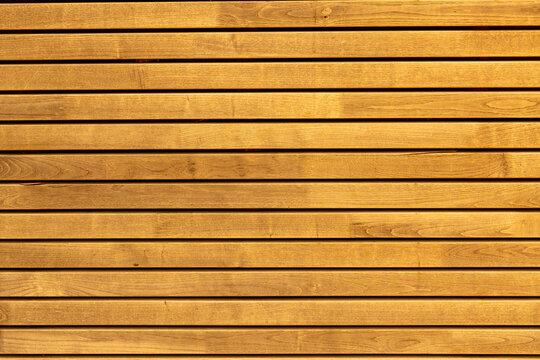 Horizontal wooden slat wall panels with natural timber finish