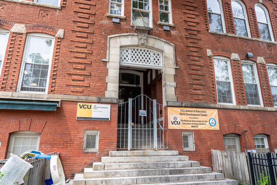 Richmond Virginia - June 9 2026: Entrance to the VCU Child Development Center at Virginia Commonwealth University Richmond Virginia