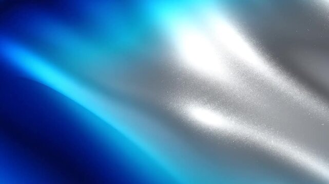 Blue and silver metallic abstract texture wave.