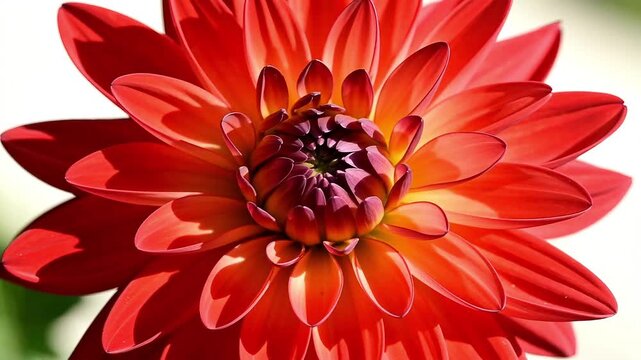 Bright red dahlia flower 