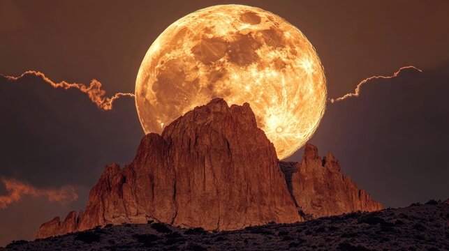 Full moon at its perigee during a supermoon.