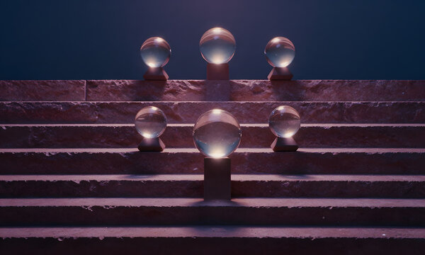 Floating Spheres Display