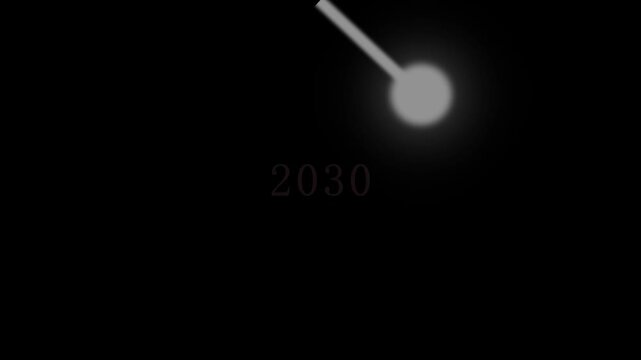2030 New Year Countdown Swinging Light Pendulum