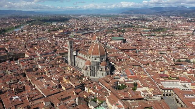 aerial view of florence italy
