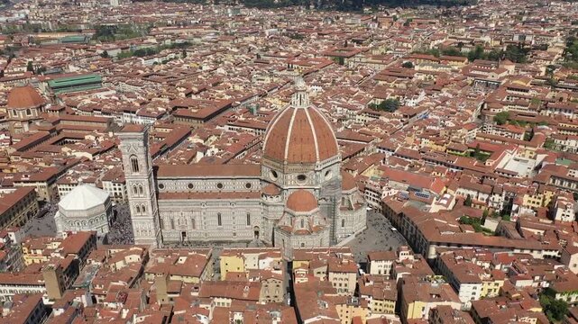 aerial view of florence italy
