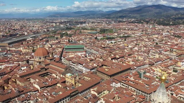 aerial view of florence italy