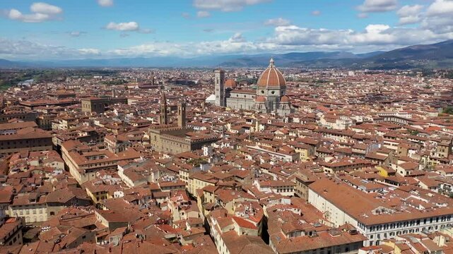aerial view of florence italy