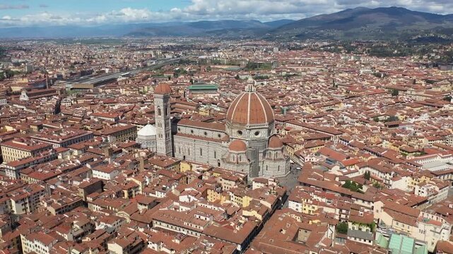 aerial view of florence italy