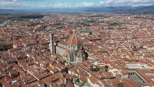 aerial view of florence italy