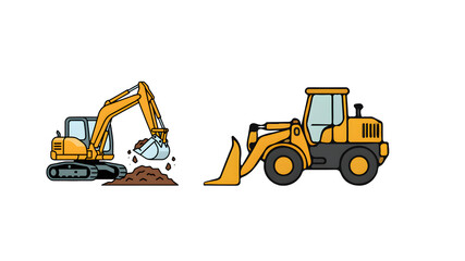 bulldozer isolated on white © arnoHj