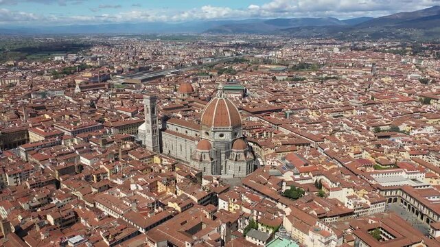 aerial view of florence italy