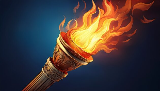 olympic games torch flame background generative ai