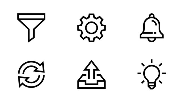 Minimalist User Interface Line Icon Set for Web and Apps