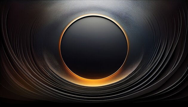 Abstract Black Circle In Soft Light