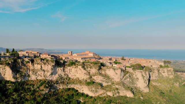 Gerace medieval hamlet and houses in Italy