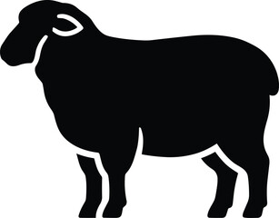 Black silhouette of a sheep icon © EPS MAKER