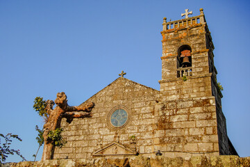 Fototapeta premium Church of San Miguel de Bouzas in Vigo, Galicia, Spain 