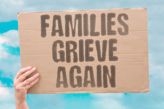 "Families Grieve Again" Relatives are reliving their loss due to the scandal. FUNERAL. FAMILIES. GRIEVE. RELIVE. LOSS.