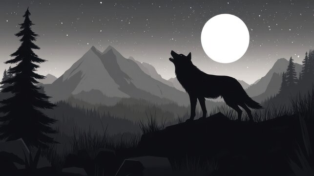 Howling Wolf Background