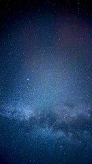 Starry night sky full of bright stars over dark horizon  © yulia