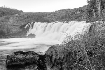 Box Canyon Falls Idaho in black and white © Nature Photo