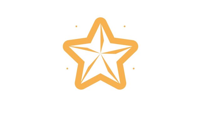 Golden star icon with subtle sparkles, representing achievement, recognition, and excellence in a simple, clean design