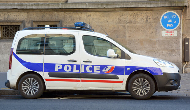 PARIS FRANCE Car Paris Police Prefecture is the unit of the French National Police which provides the police force for the city of Paris and the surrounding three suburban departements