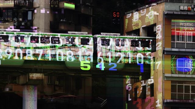 train enters liziba station inside a building on bridge in Chongqing china
