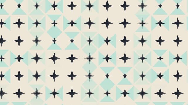 Seamless sparkle pattern loop in cream, black - elegant animated 4K motion background for video editing, social media and presentation