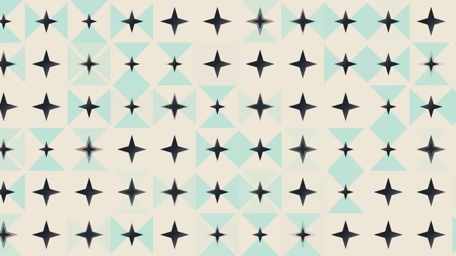 Seamless sparkle pattern loop in cream, black - modern animated 4K motion background for video editing, social media and presentation