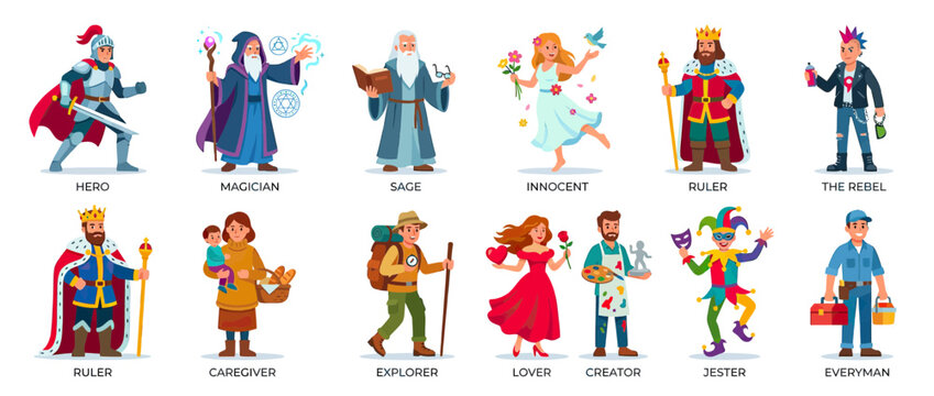 Diverse Characters Representing Different Archetypes and Professions