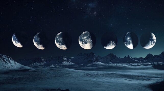 Moon Phases - North Pole time-lapse video. Extremely detailed including libration and position angle. Consistent exposure with no Earthshine