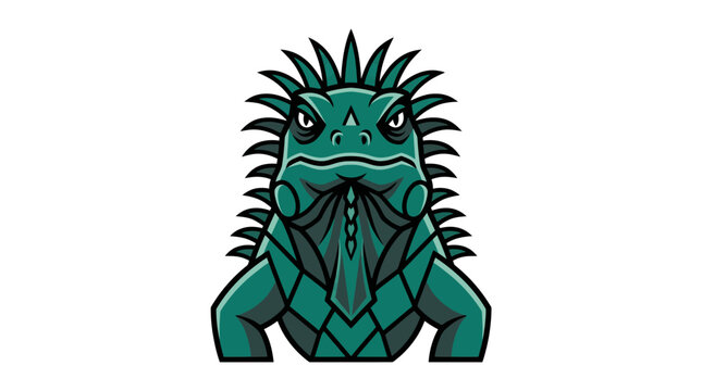 Green lizard creature mascot