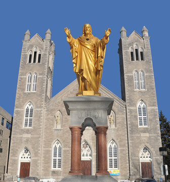Montreal  Quebec Canada: Saint-Laurent Church was rebuilt between 1835 and 1837.The renovations were carried out during the 19th Century, with the reconstruction of the towers and the facade 