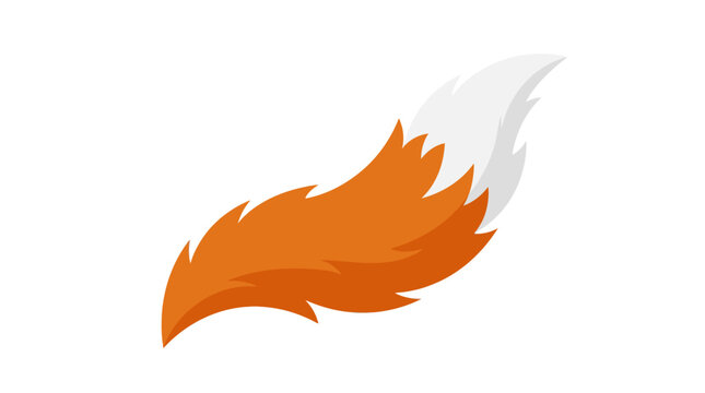 Orange and white fox tail illustration