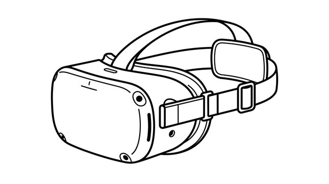 Virtual reality headset device illustration